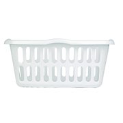 Sterilite White Plastic Laundry Basket 12458012